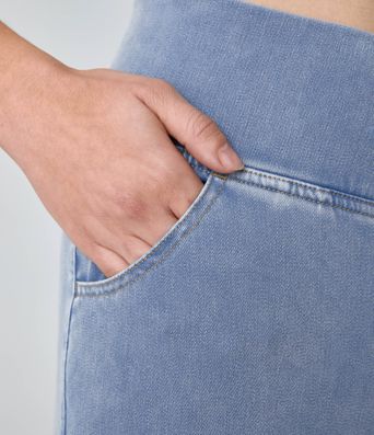 Halara Flex™ High Waisted Crossover Pocket Cool Touch Washed Casual Jeans