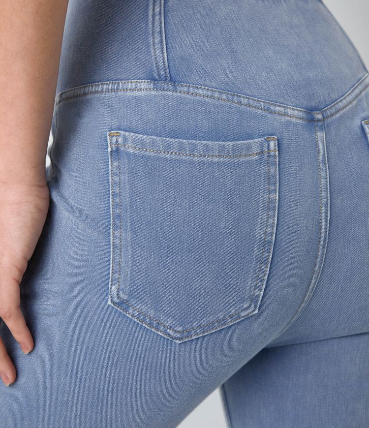 Halara Flex™ High Waisted Crossover Pocket Cool Touch Washed Casual Jeans