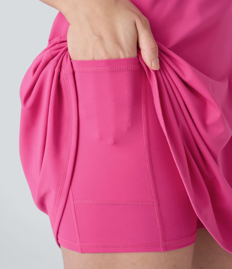 Vestido activo Softlyzero™ Plush sin espalda-Longitud más larga-Edición Easy Peezy