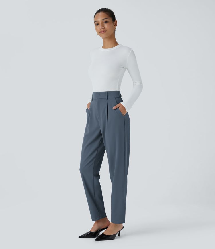 Halara Flex™ High Waisted Pocket Solid Work Tapered Pants