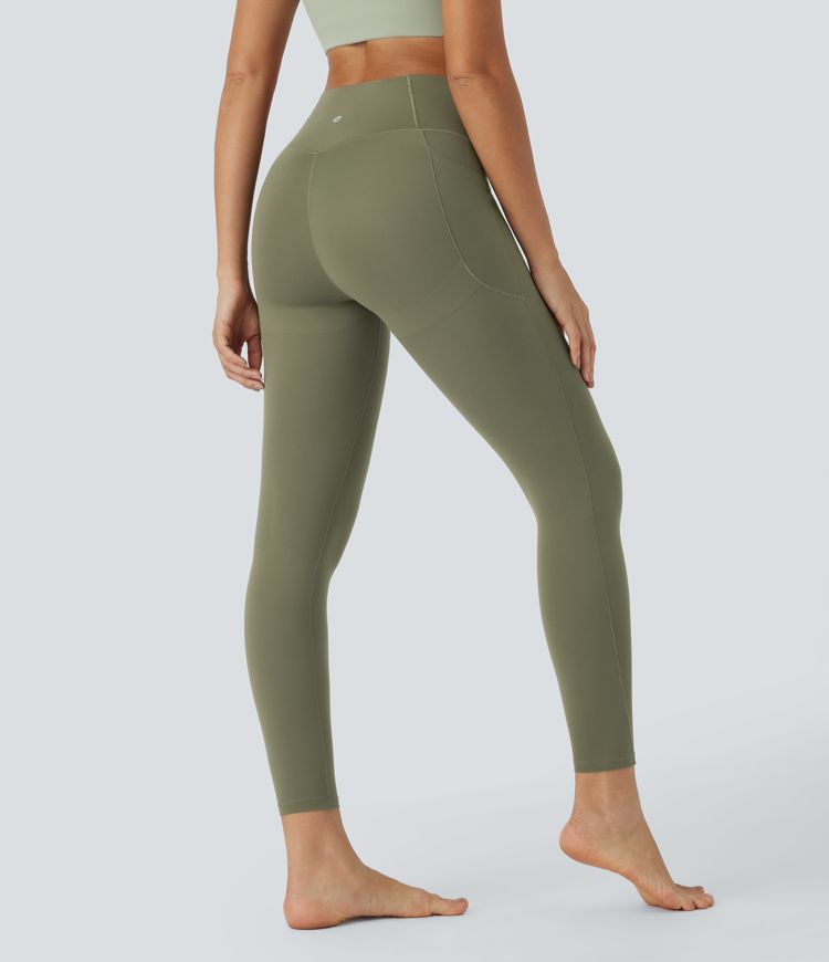 Halara UltraSculpt™ High Waisted Crossover Tummy Control Butt Lifting Pocket Yoga 7/8 Leggings