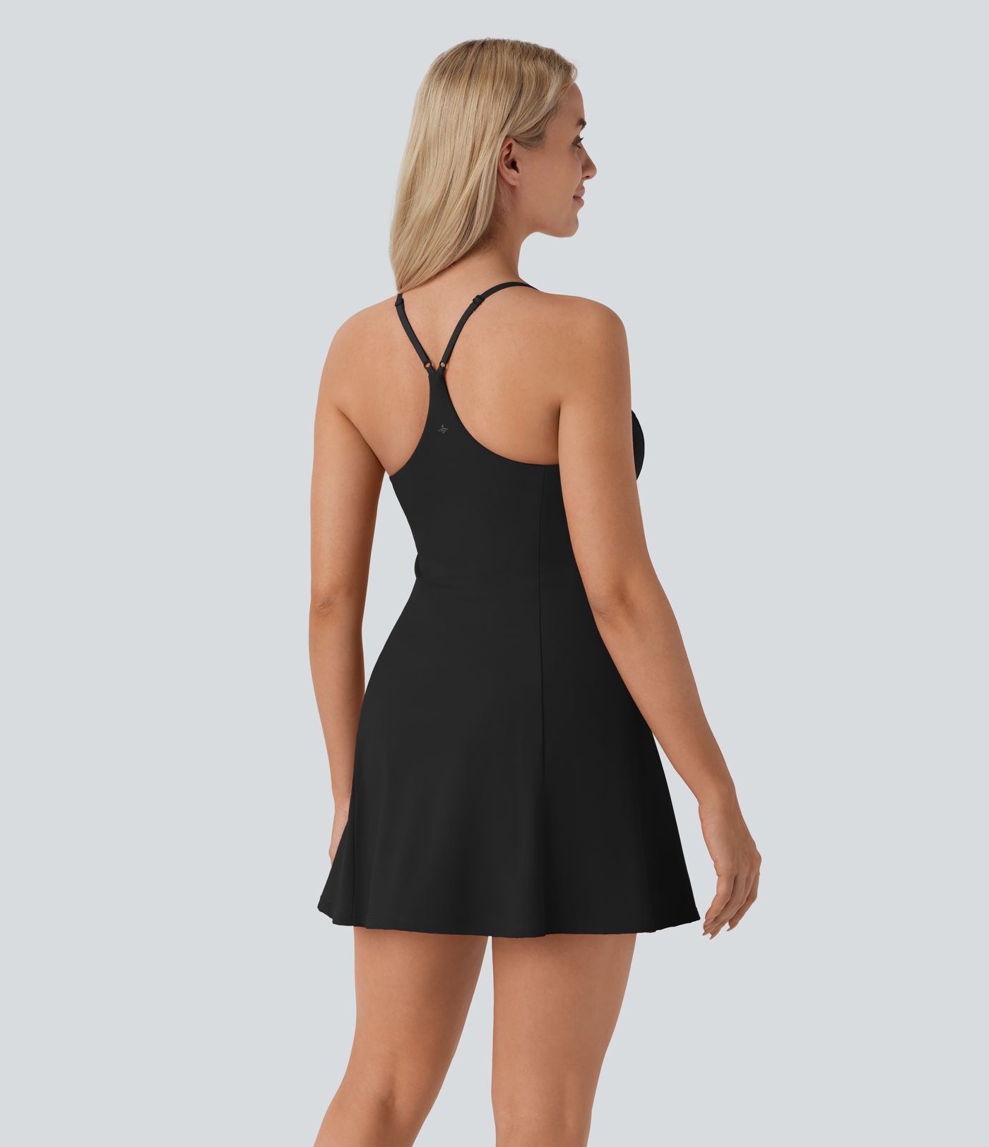 SoftlyZero™ Airy Racerback 2-in-1 Pocket Cool Touch Flare Mini Dance Active Dress-Easy Peezy Edition