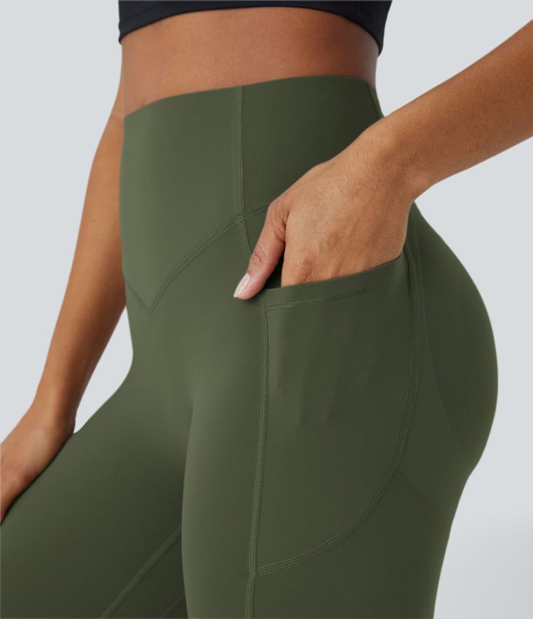 Legging d'entraînement gainant galbant taille haute avec effet scrunch et poches Halara UltraSculpt™