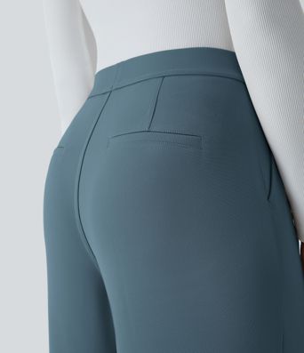 Halara Flex™ High Waisted Pocket Straight Leg Crepe Work Trousers