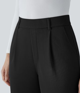 Halara Flex™ High Waisted Pocket Straight Leg Crepe Work Pants