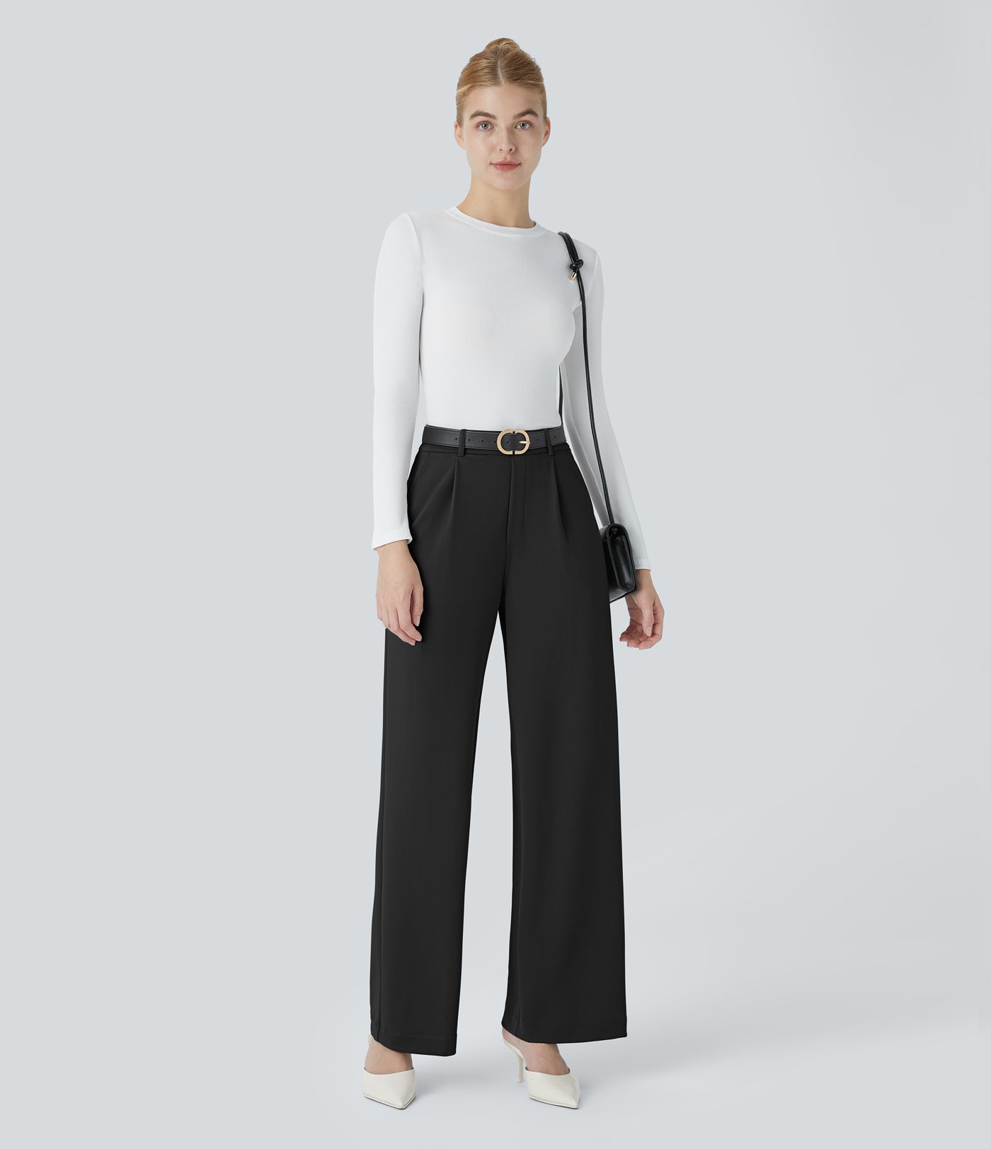 Halara Flex™ High Waisted Pocket Straight Leg Crepe Work Pants