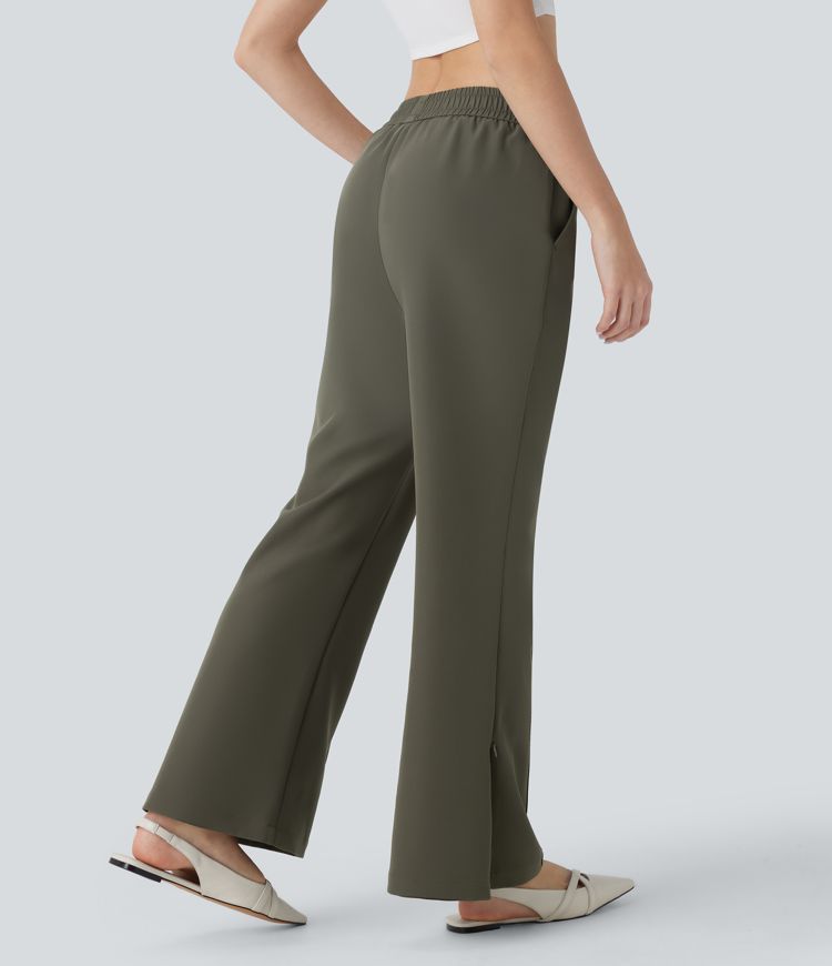 Mittlere Steighöhe Taschen-Reißverschluss-Saum Ausgestellte Freizeithose