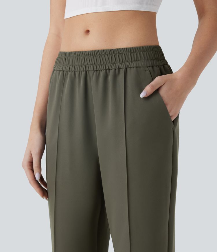 Mittlere Steighöhe Taschen-Reißverschluss-Saum Ausgestellte Freizeithose