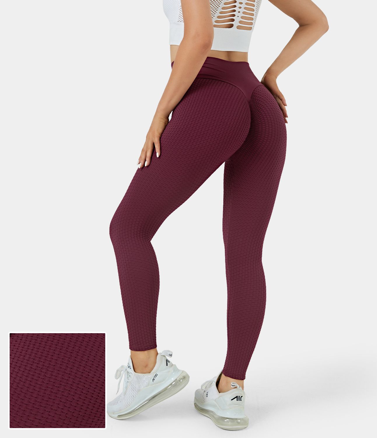 Seamless Flow High Waist Jacquard Hip Up Leggings