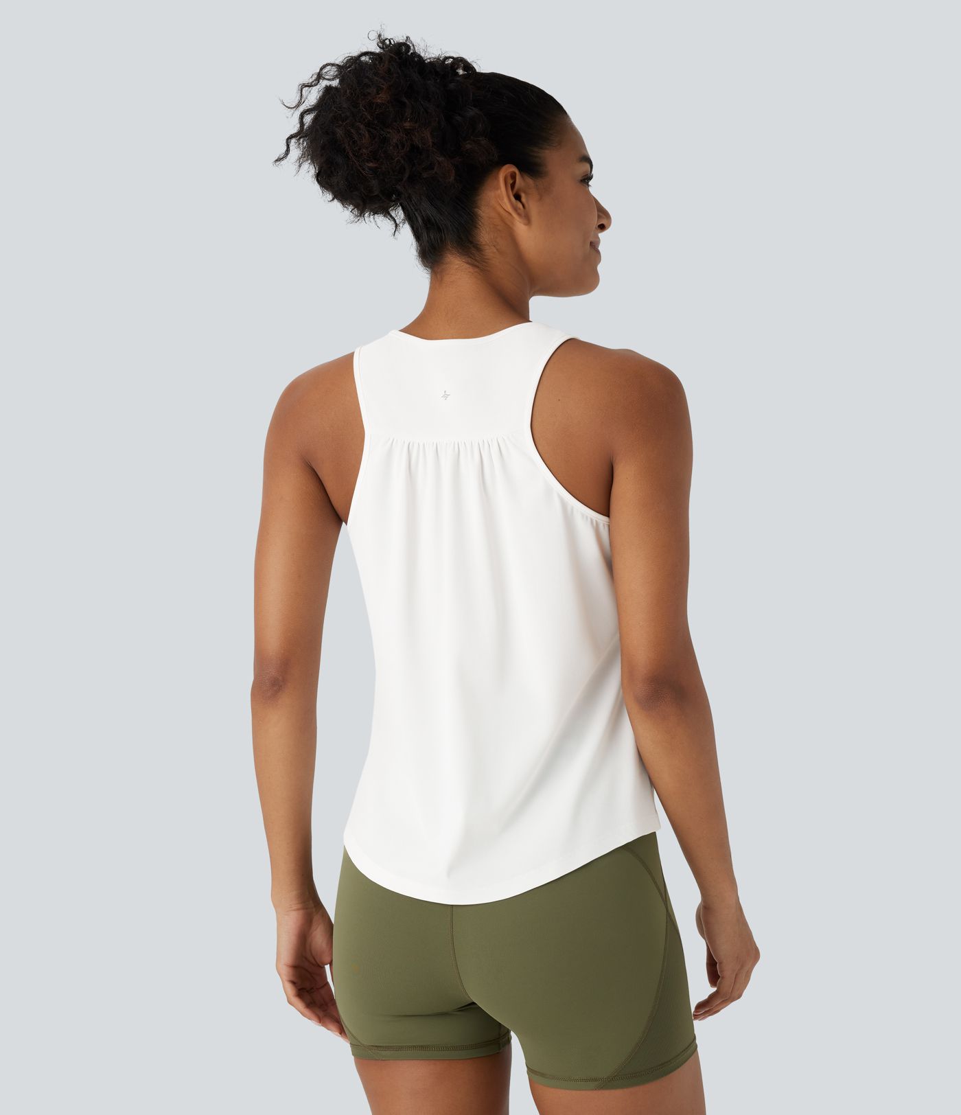 Racerback Curved Hem Quick Dry Running Tank Top-UPF50+