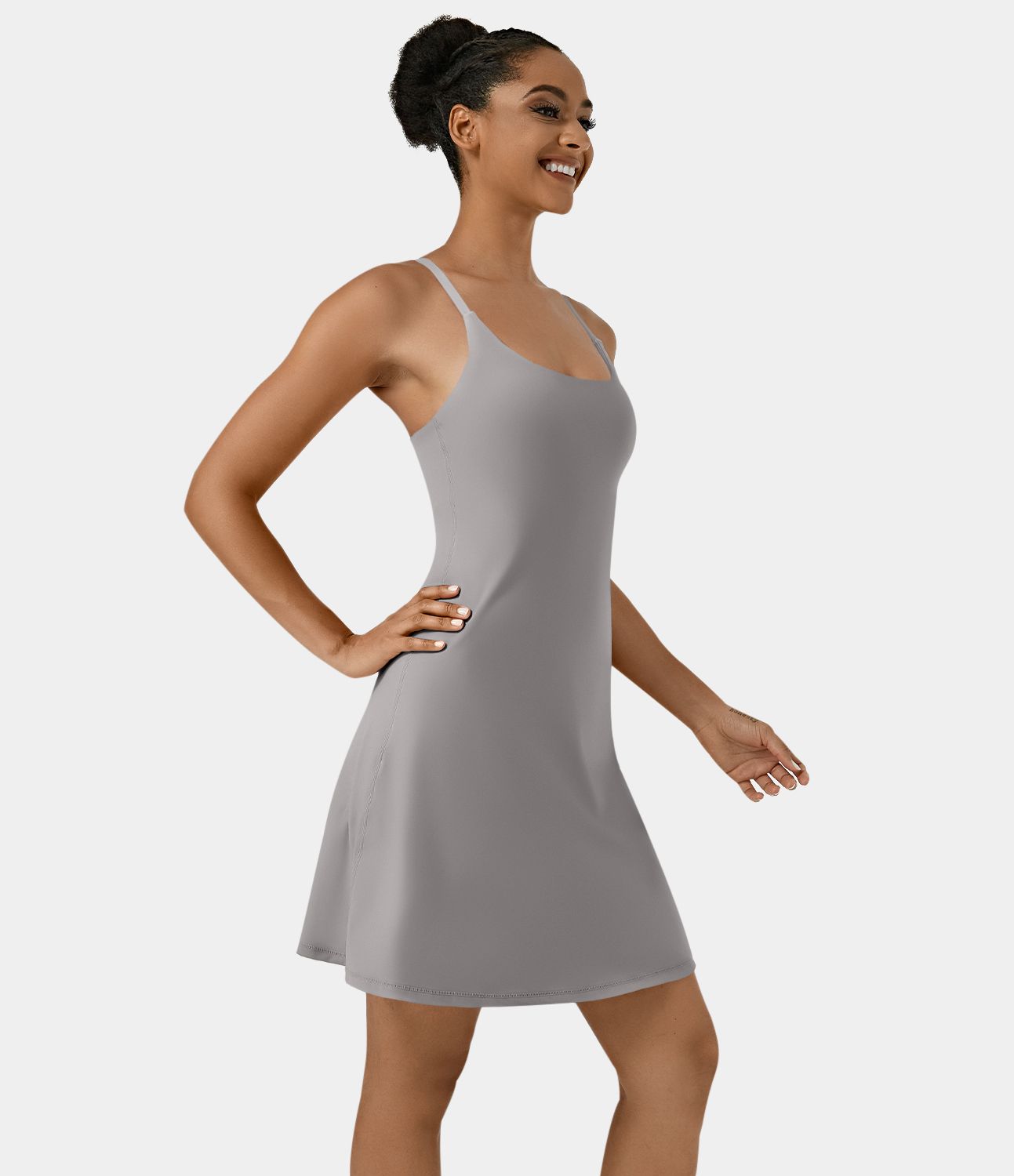 SoftlyZero™ Airy Cut Out 2-in-1 Pocket Cool Touch Longer Active Dress-UPF50+ SoftlyZero™ Airy Cut Out 2-in-1 Pocket Cool Touch Longer Active Dress-UPF50+