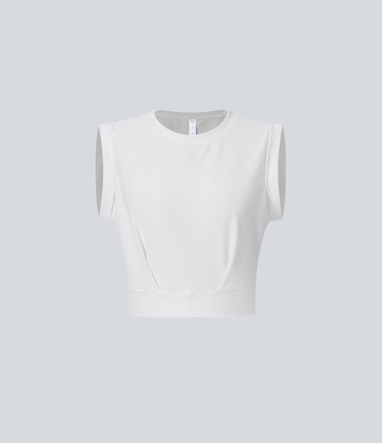 Camiseta Patitoff™ Flow sin mangas yoga cuello redondo resistente pelo mascota sin mangas