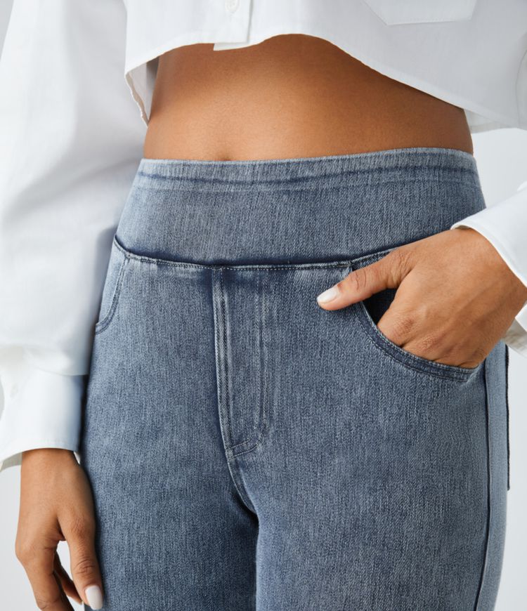 Halara Flex™ High Waist Multi-Pocket Stretch Knit Casual Bootcut Jeans