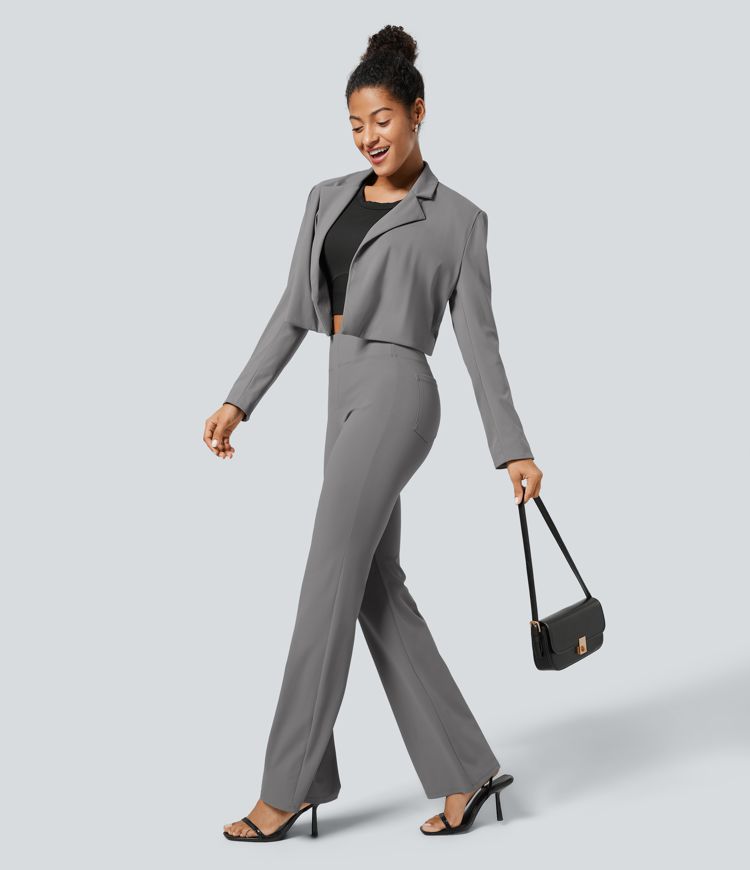 Halara Flex™ High Waisted Work Flare Pants with Pockets