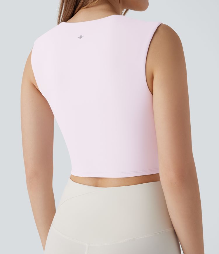 Camiseta Softlyzero™ Airy sin mangas pickleball cuello cuadrado tacto fresco - UPF50+