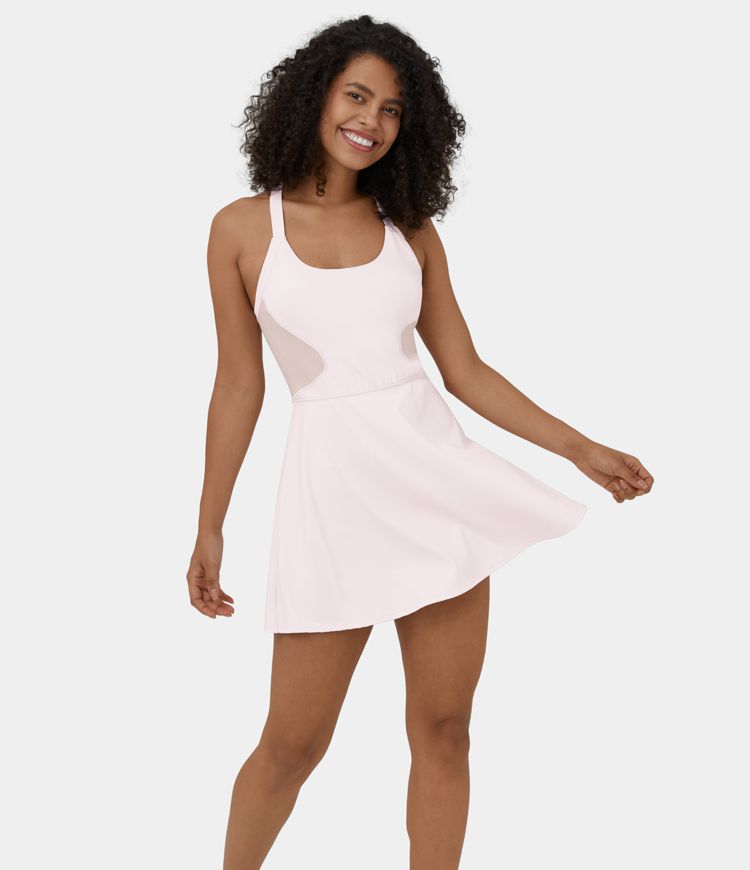 Softlyzero™ Airy Backless Crisscross 2-in-1 Side Pocket Mini Cool Touch Pickleball Active Dress