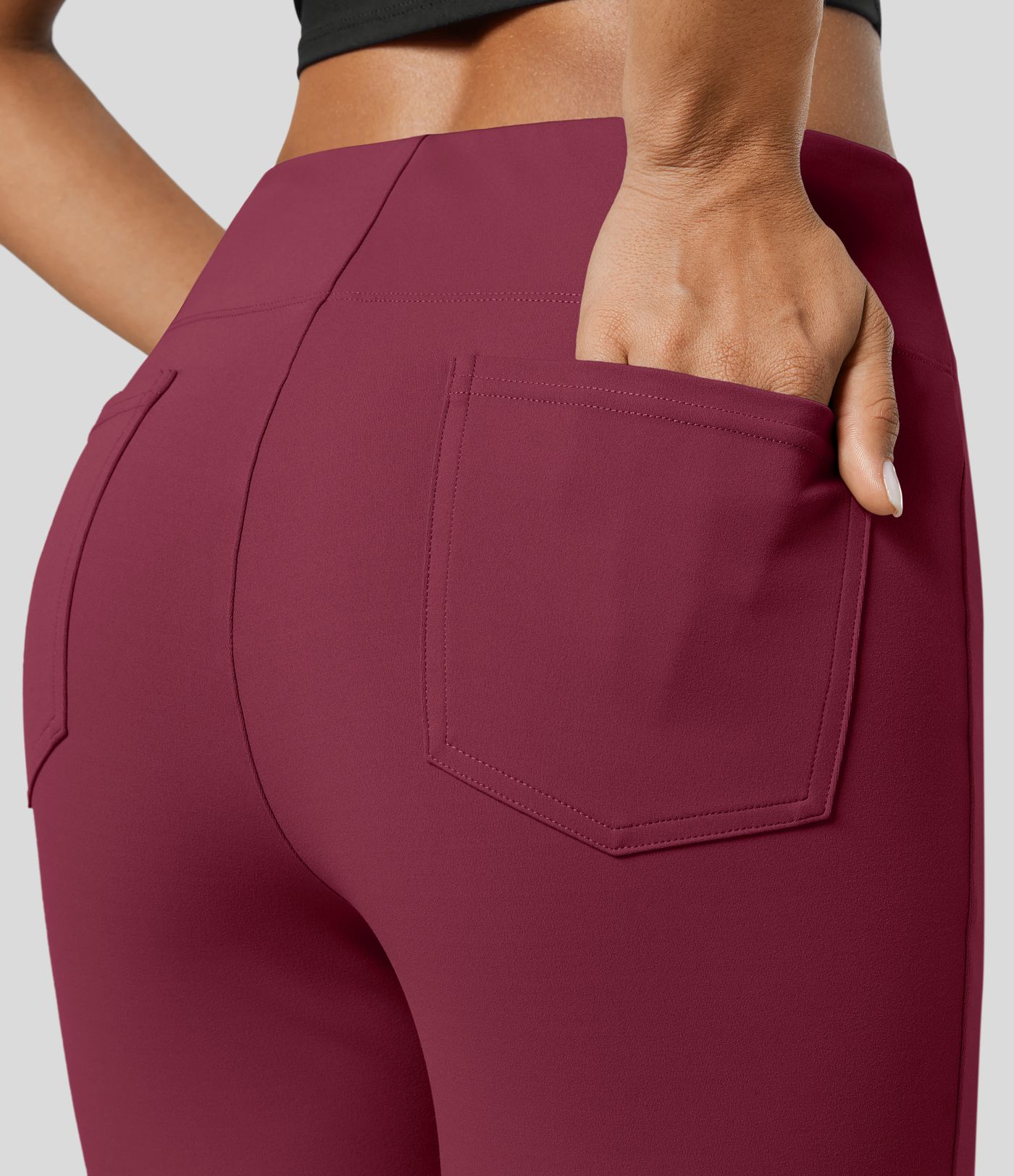 Halara Flex™ High Waisted Back Side Pocket Slight Flare Work Pants