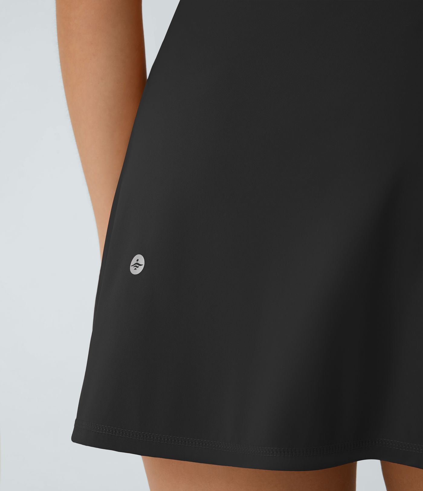 Contrast Mesh Buckle Backless Split 2-in-1 Side Pocket Dance Active Dress - Easy Peasy Edition