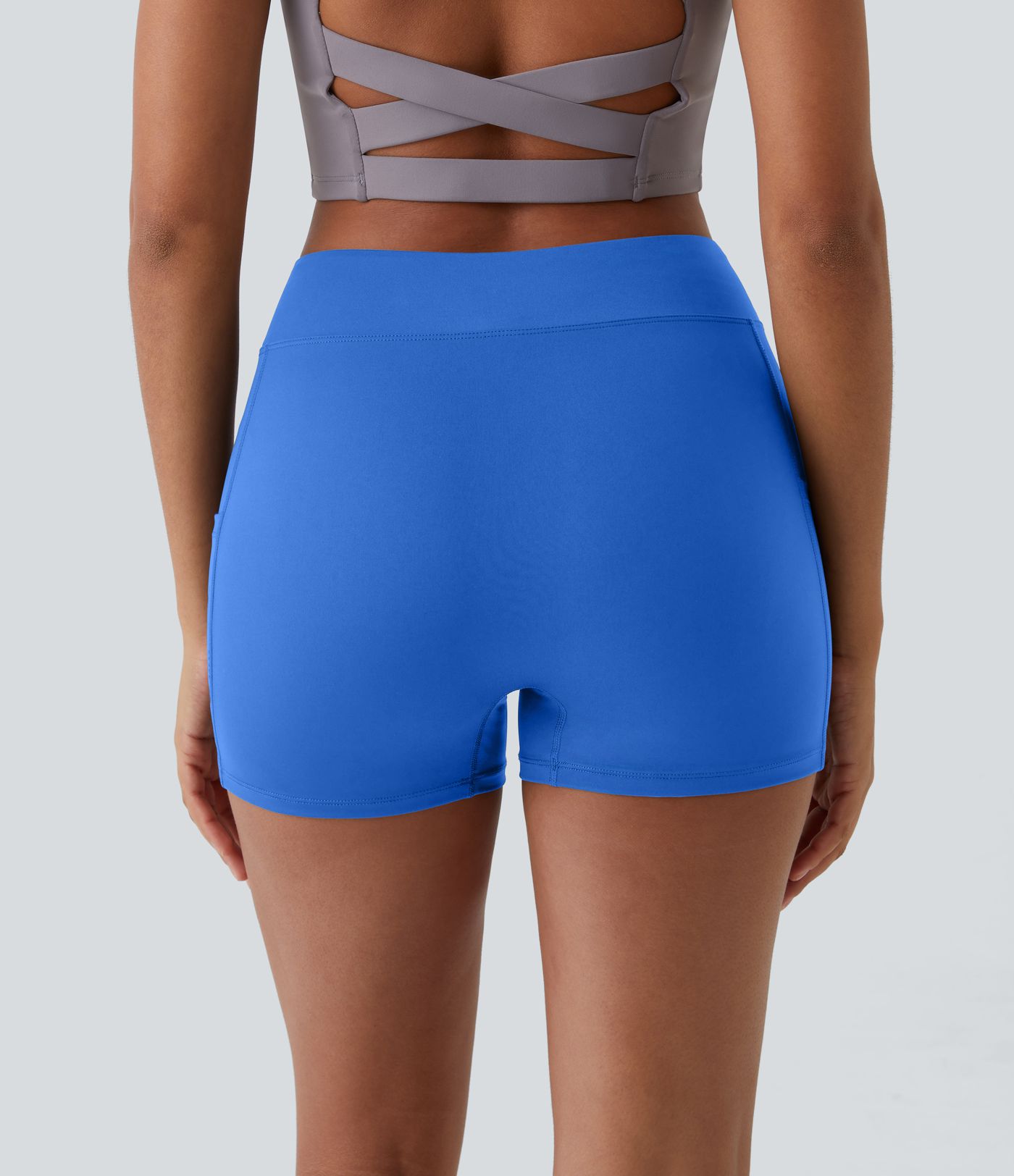 Softlyzero™ Airy  Einfarbige Cool-Touch-Yoga-Shorts mit hoher Taille und Seitentasche 8,9 cm