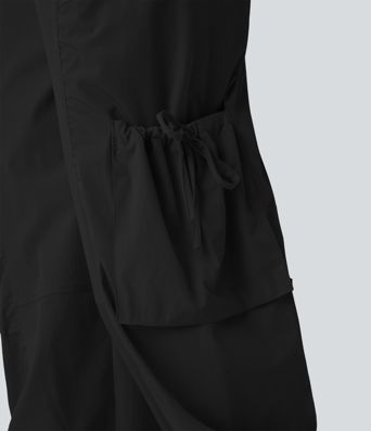 Mid Low Rise Drawstring Pockets Casual Cargo Joggers