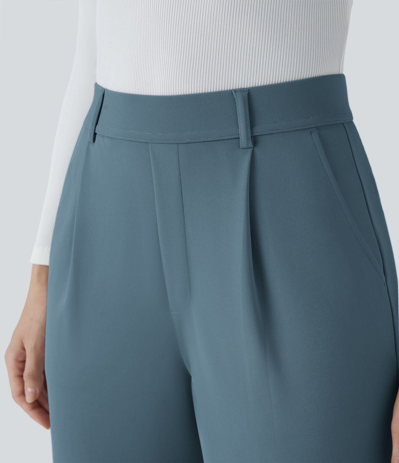 Halara Flex™ High Waisted Pocket Straight Leg Crepe Work Trousers