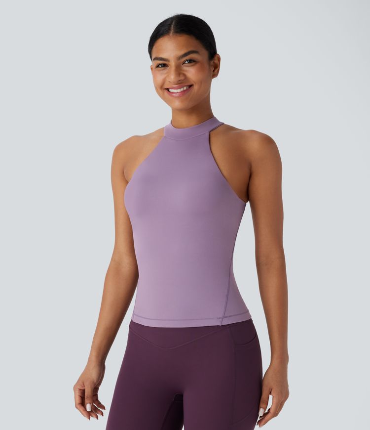 Top Softlyzero™ deportivo yoga sin espalda cuello redondo - UPF50+