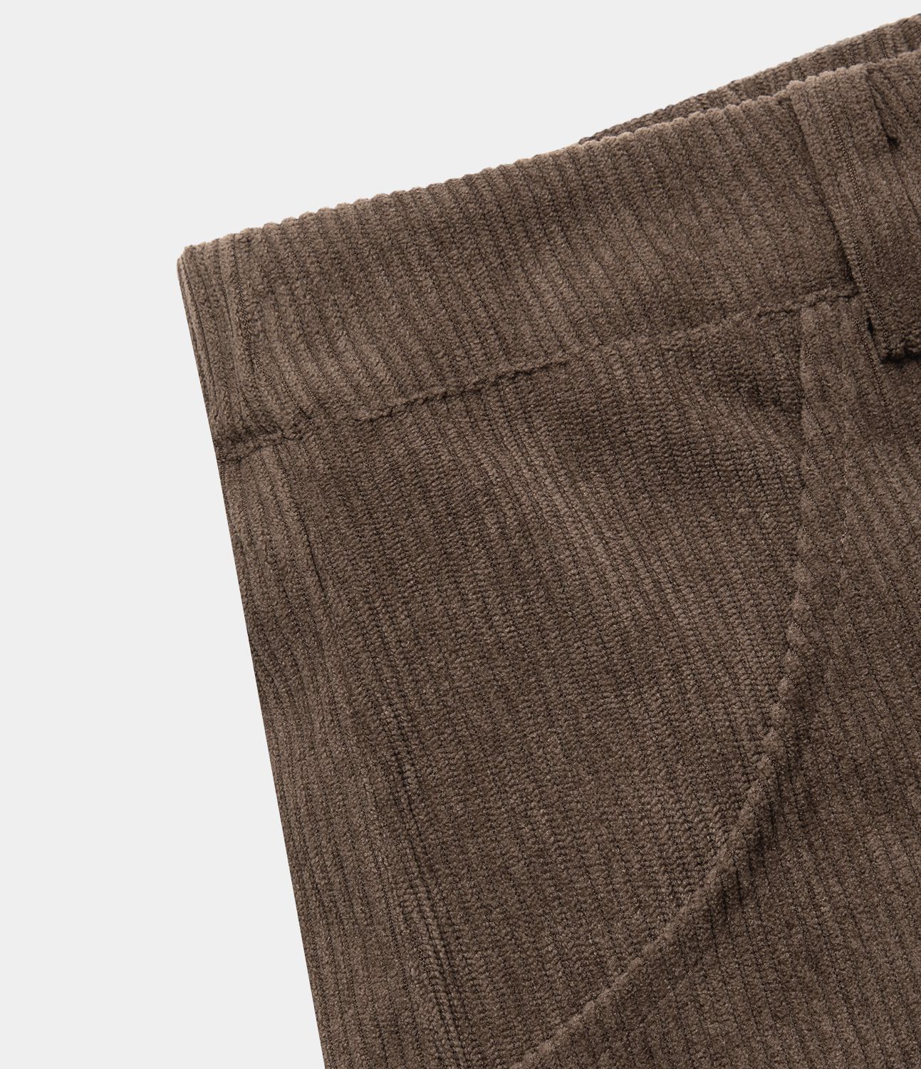 Mid Rise Button Zipper Side Pocket Corduroy Wide Leg Casual Pants