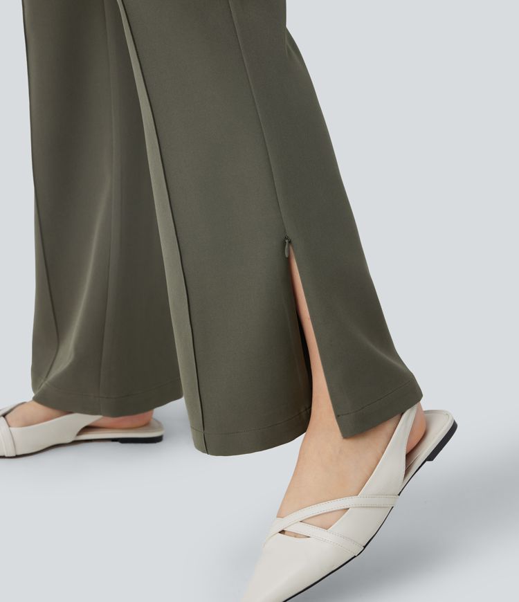 Mittlere Steighöhe Taschen-Reißverschluss-Saum Ausgestellte Freizeithose