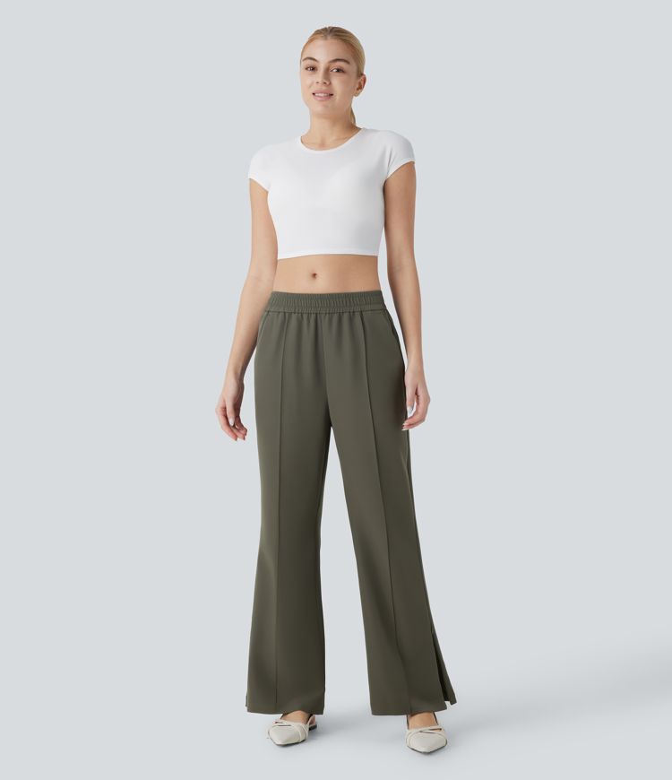 Mittlere Steighöhe Taschen-Reißverschluss-Saum Ausgestellte Freizeithose