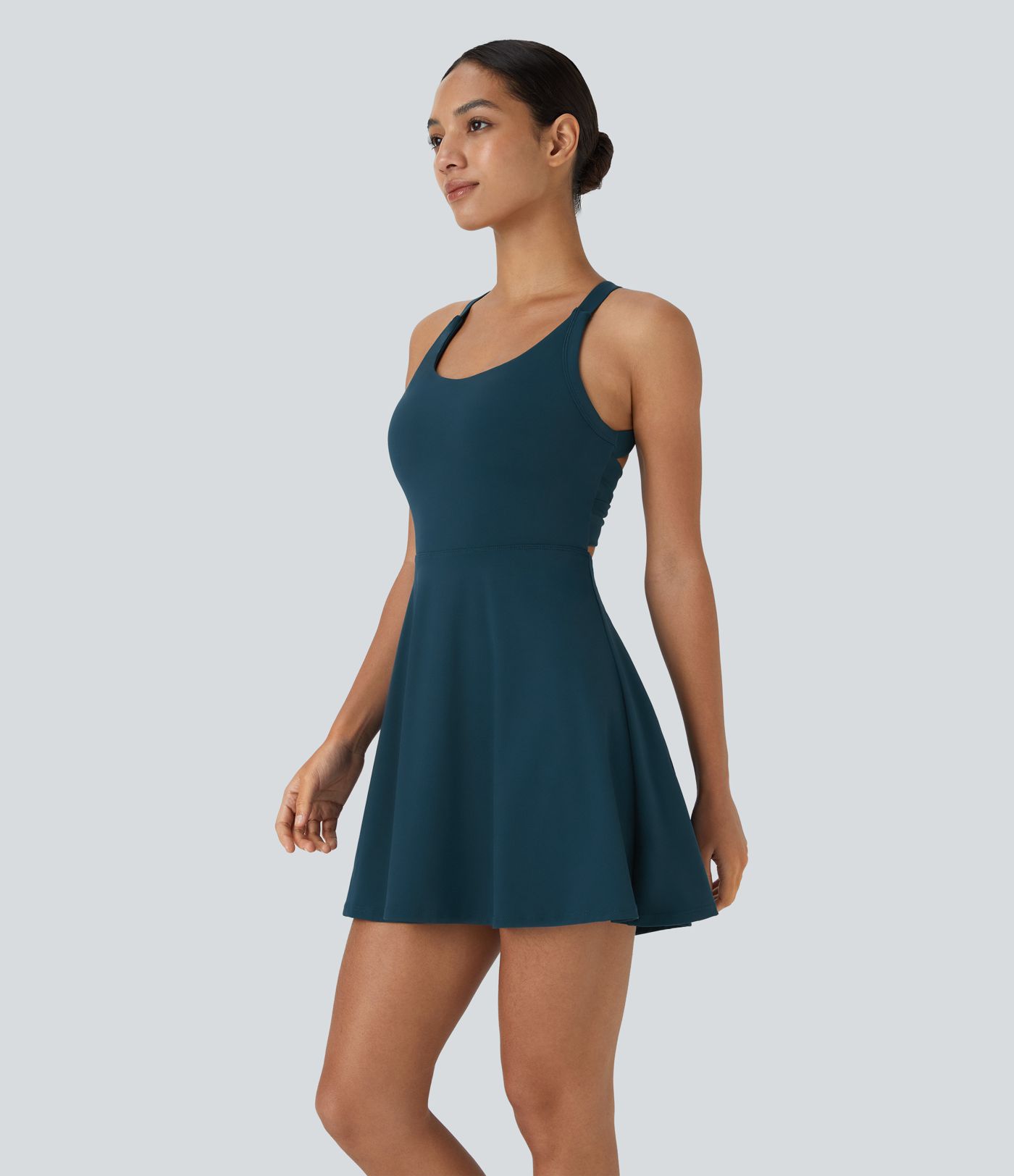 Vestido Activo Retorcido Sin Espalda