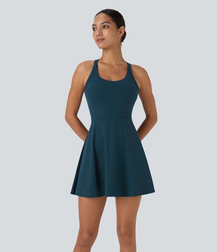 Vestido Activo Retorcido Sin Espalda