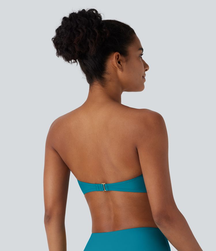 Halter Adjustable & Removable Strap Bikini Top Swimsuit