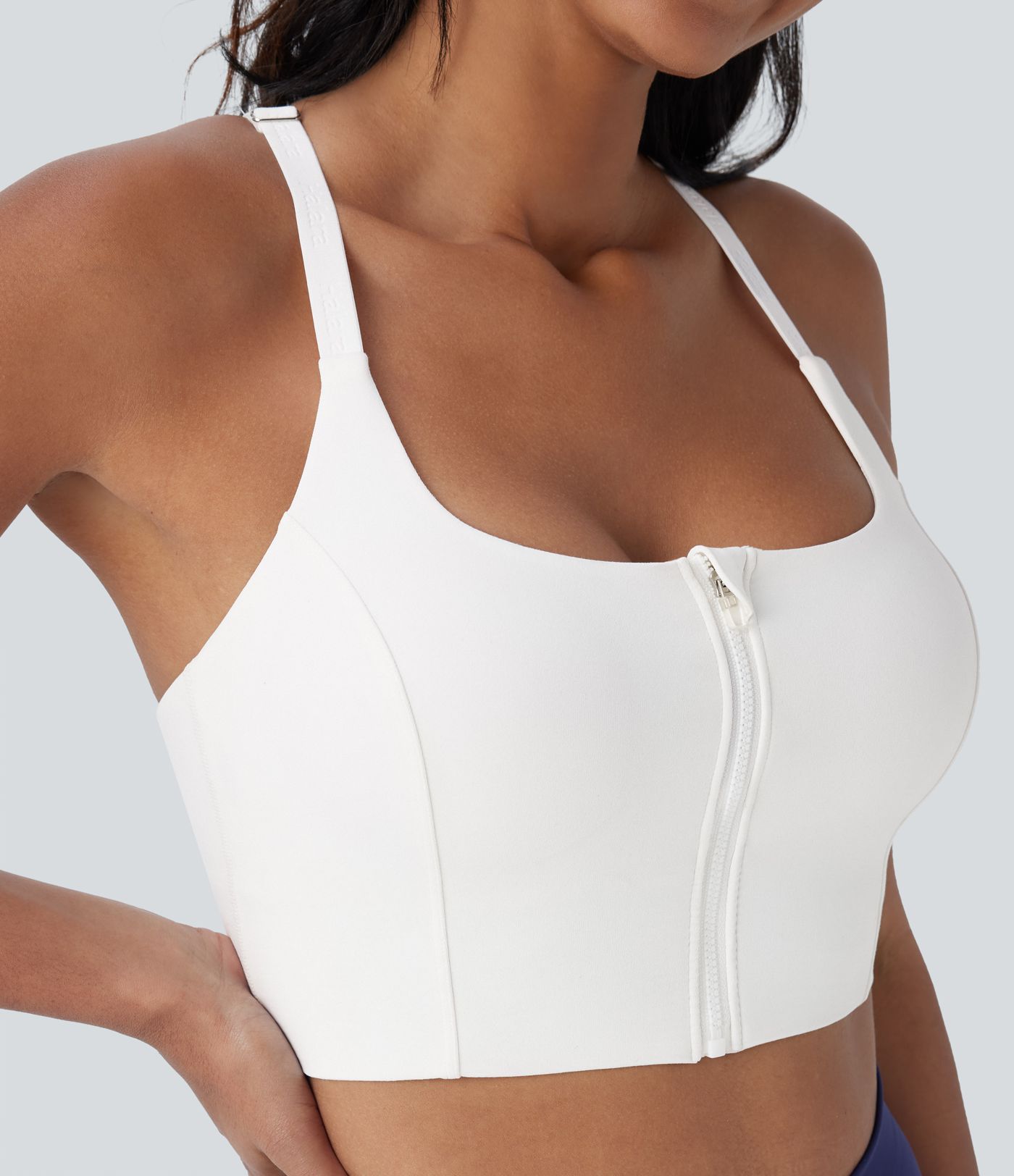 Sujetador Softlyzero™ deportivo yoga tirante ajustable sin espalda sujeción baja cremallera protección - UPF 50+