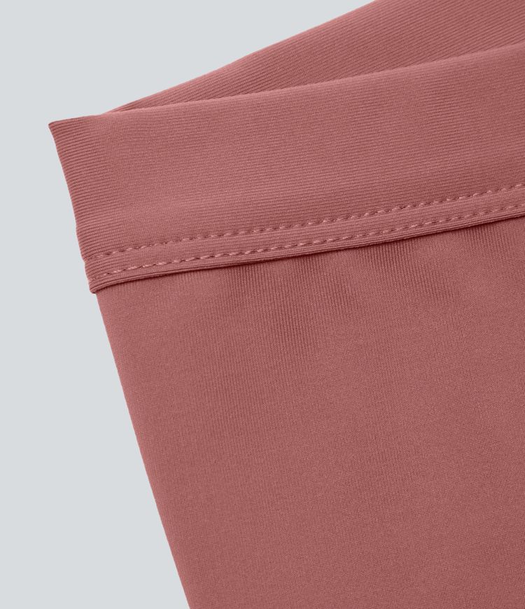 Pantalón palazzo fluido ancho con tiro alto y lazo delantero