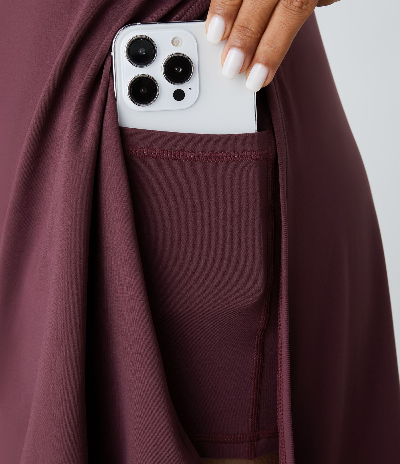 Softlyzero™ Airy Contrast Mesh Buckle Backless Split 2-in-1 Side Pocket Cool Touch Dance Active Dress-Easy Peezy Edition