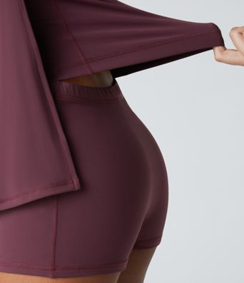 Softlyzero™ Airy Contrast Mesh Buckle Backless Split 2-in-1 Side Pocket Cool Touch Dance Active Dress-Easy Peezy Edition