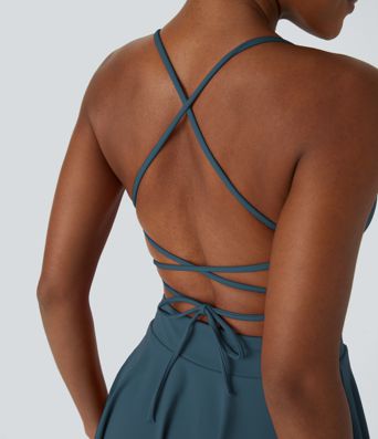2-in-1 Schnürsenkel-Taschen Mini Slip Casual Kleid 2-in-1 Schnürsenkel-Taschen Mini Slip Casual Kleid