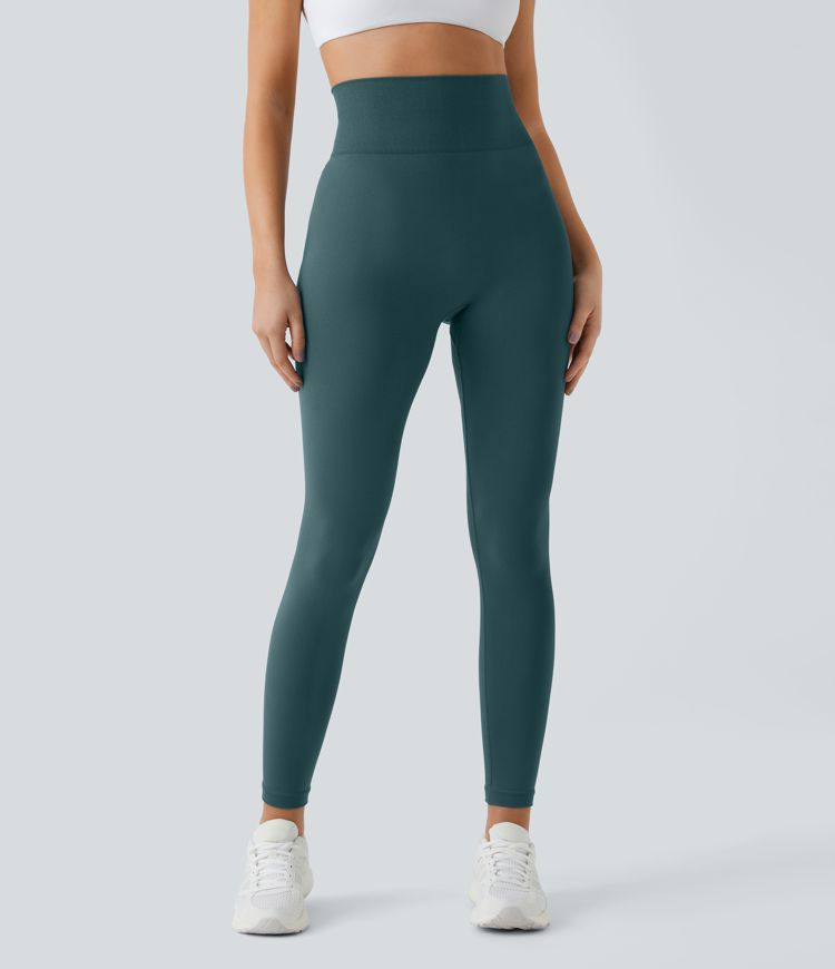 Legging taille haute froncé uni sans couture OneForm Seamless Flow