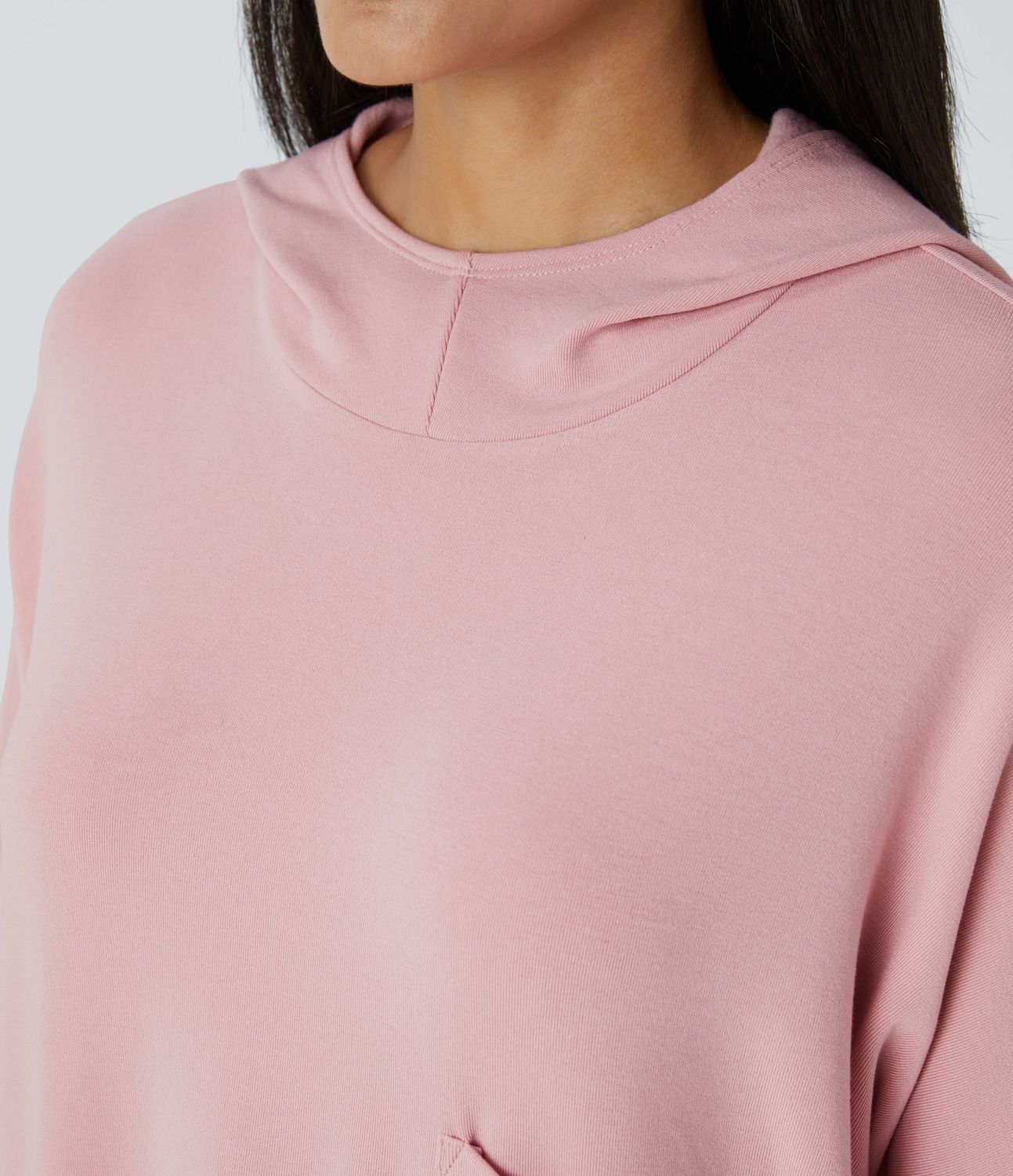 Batwing Sleeve Thumb Hole Pocket Thermal Casual Parka