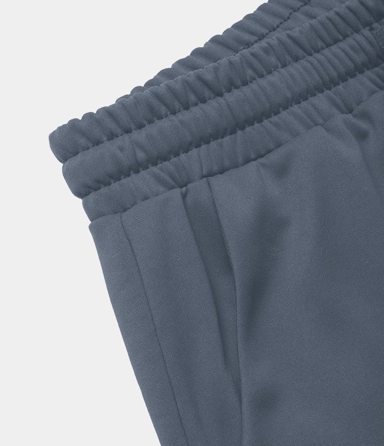 Cotton tracksuit bottoms with high waist and pockets