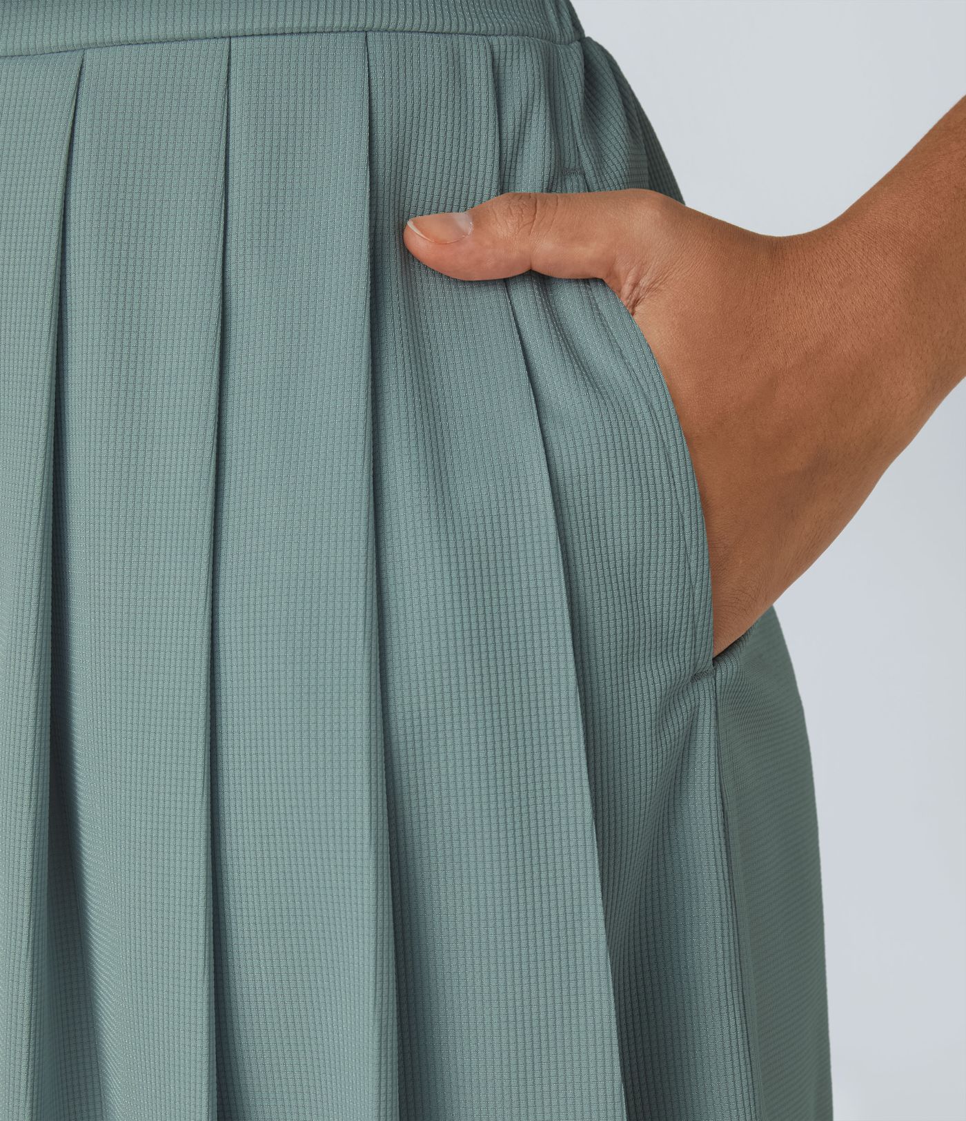 V-hals Kortermet Lomme Vaffel Avslappet Heldress