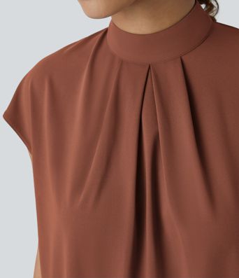 Camisa de trabajo en cuello mao, refuerzo en la espalda y protector de mangas.