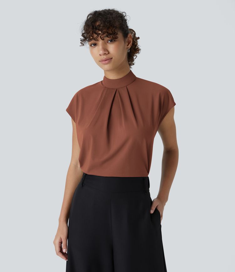 Camisa de trabajo en cuello mao, refuerzo en la espalda y protector de mangas.