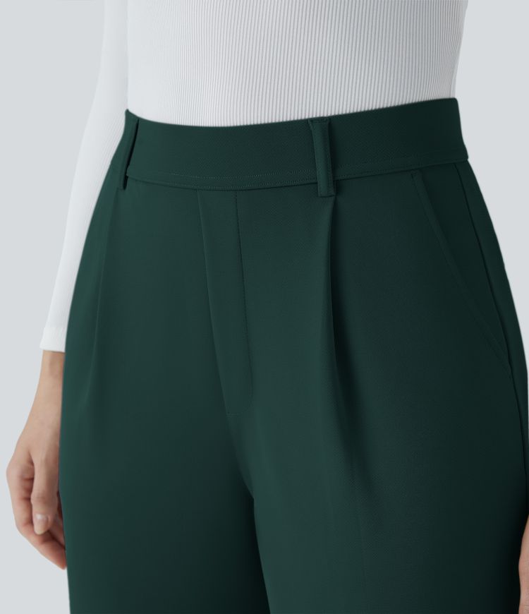 Halara Flex™ High Waisted Side Pocket Straight Leg Crepe Work Pants