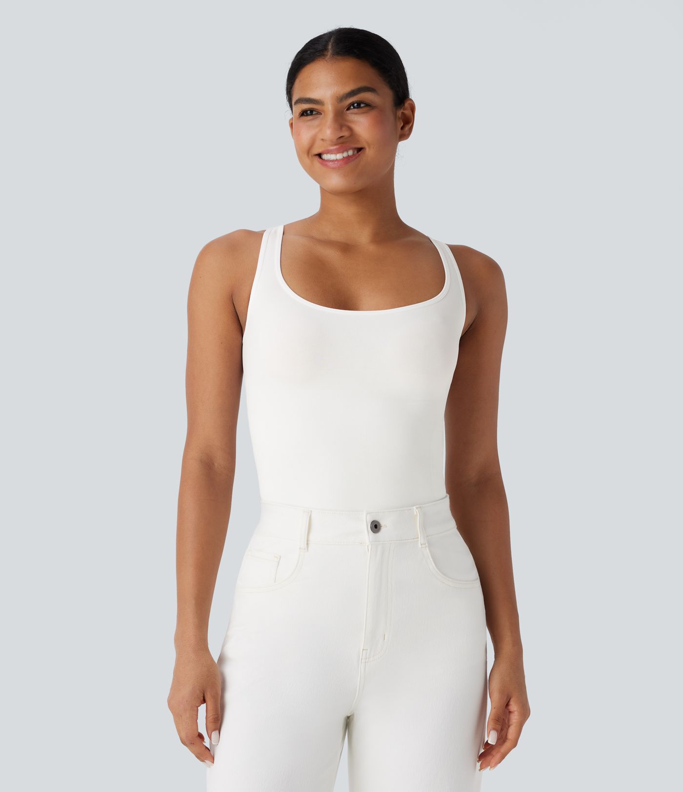 OneForm Seamless Flow Square Neck Lounge Shapewear Tank Top