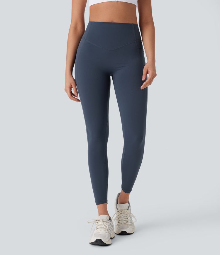 Halara UltraSculpt™ SoCinched High Waisted Tummy Control Butt Lifting Ruched Side Pocket Shaping Yoga Leggings