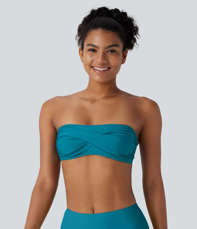 Halter Adjustable & Removable Strap Bikini Top Swimsuit