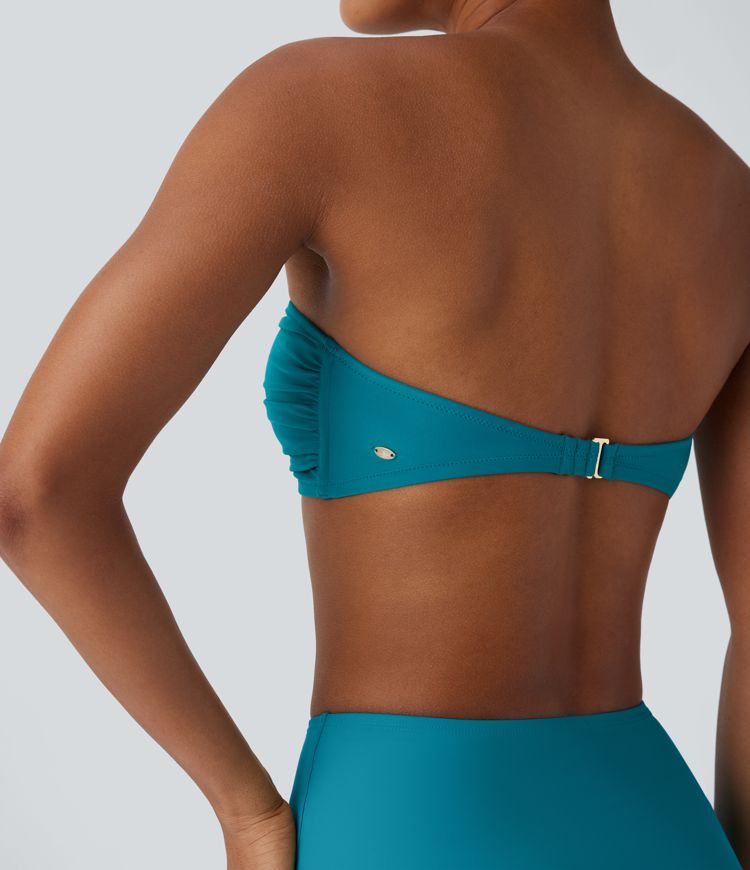 Halter Adjustable & Removable Strap Bikini Top Swimsuit