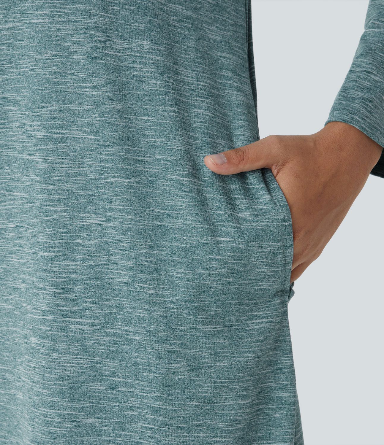 Drawstring Hooded Long Sleeve Side Pocket Mini Casual Dress