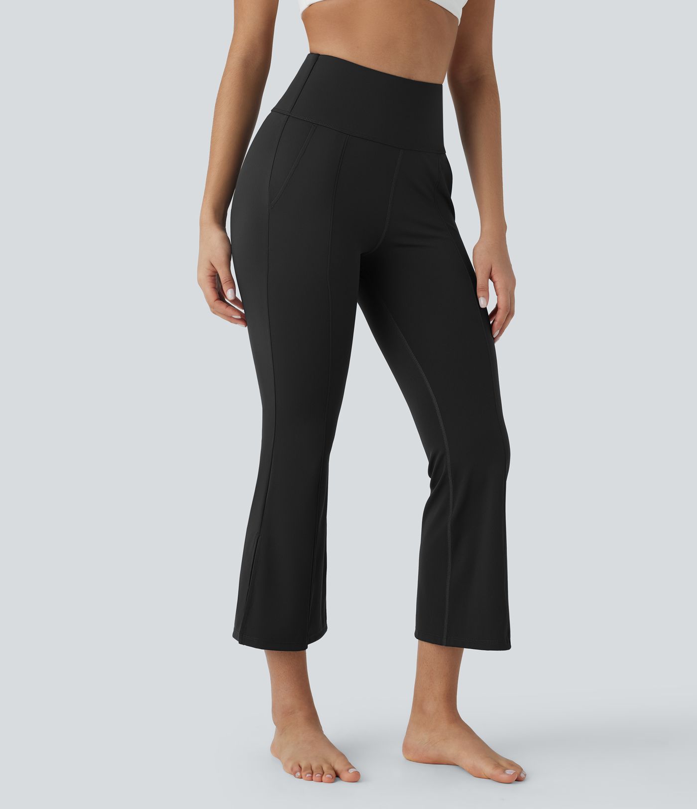 High Waisted Pocket Capri Yoga Leggings